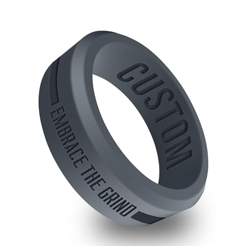 Wildfire Ring Personalized Mantra Rings Beveled Silicone Ring, Encouragement Rings, Words of Affirmation Ring, Self Worth & Motivation Band