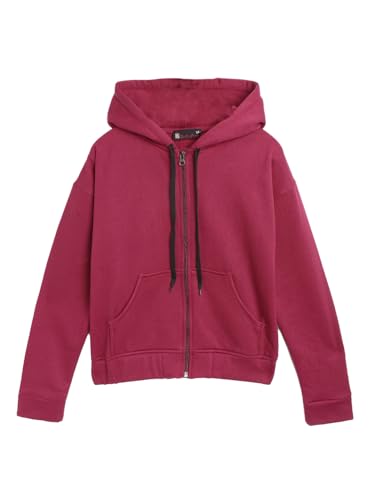 Image of Alano Unisex-Child Wool Blend Comfortable and Stylish Hooded Full Sleeve Lightweight Sweatshirt