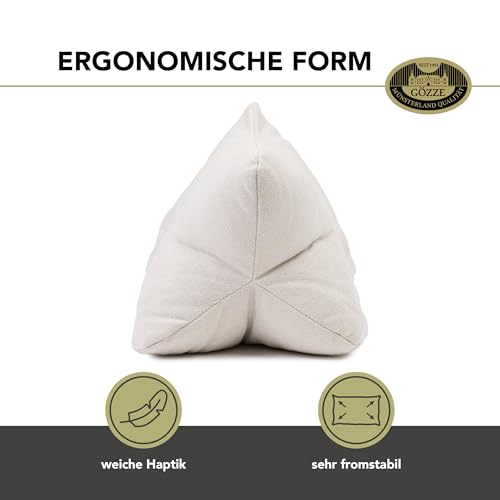Gözze - Kuschelweiches Lesekissen Darco, Ideal als Sofakissen oder Leseknochen, 40 x 25 cm - Creme
