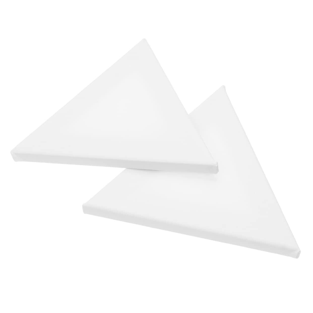 Lienzo triangular 15 cm blanco de pintura con diseño irregular y creativo de Veemoon 2 unidades