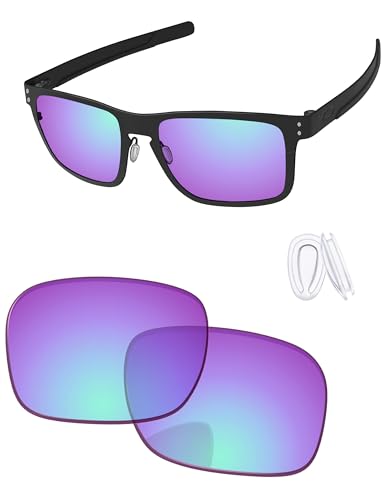 Image of Replacement Lenses & Nose Pieces for Oakley Holbrook Metal OO4123 55mm - Precision Fit, UV Block & Impact Resistant