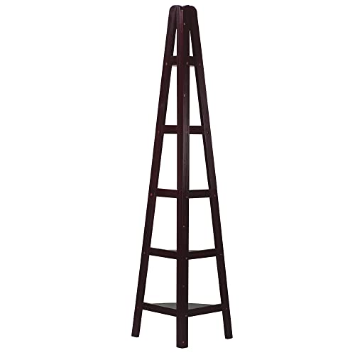 Casual Home 5-Shelf Corner Ladder Bookcase, Espresso #TOP6