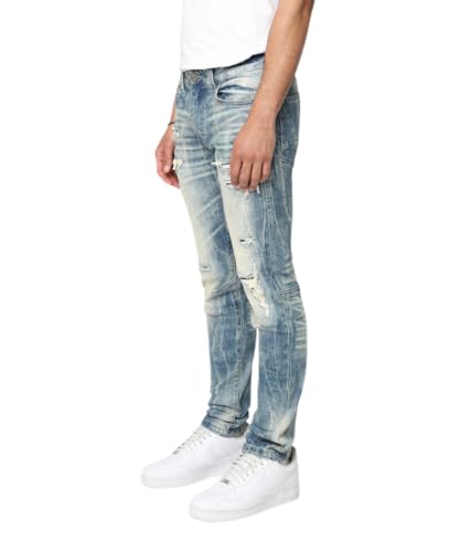 Smoke Rise Men's Vintage Washed Jeans2