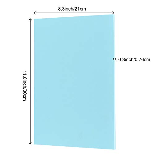 Zoenhou 5 Pcs 8.3 X 11.8 Inch Blue Large Rubber Stamp Carving Blocks, Rectangle Creative Speedy Carve Block Engraving Crafts #TOP1