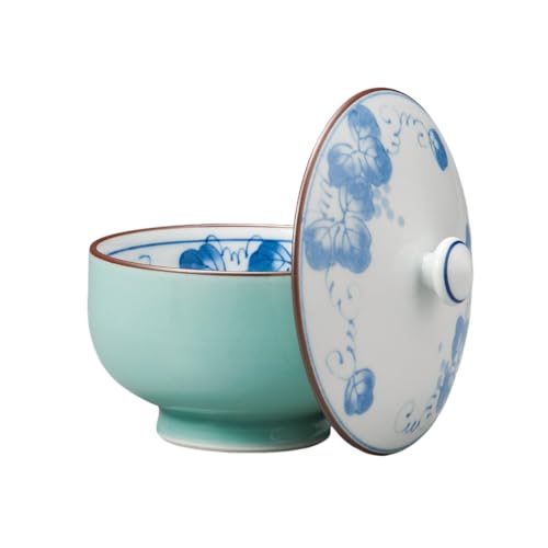 エールネット(Ale-net) 湯呑 煎茶碗 千茶碗 蓋付き 有田焼 掛分ぶどう蓋付汲出 磁器 食洗機対応 電子レンジ対応 磁器 日本製