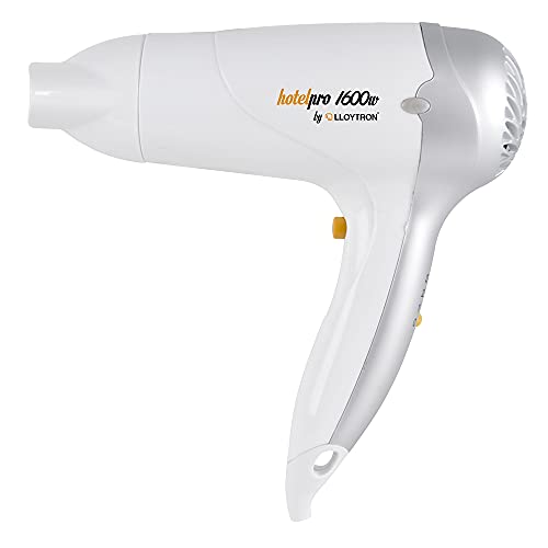 HotelPro 1600w Hotel B&B Hair Dryer 3 Heat Settings 2 Speed Settings Concentrator Nozzle Hang Up Loop Safety Cut Off White H1313WH - Image 3