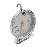 NUOBESTY Ofenthermometer Edelstahl C Präzises Langlebiges Backofen Thermometer mit Klarem Zifferblatt Ofensicher Vielseitig für Gas Elektro Grill Kompakt Einfach Ablesbar Küchenzubehör