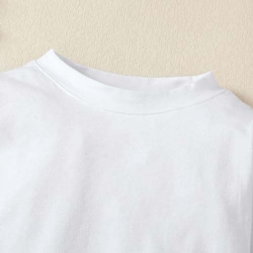 Image of Magic Park 6M-14Y Baby Short Long Sleeve Tee Tops Toddler T-Shirt Kids Solid Color Shirts Boys Girls Casual Blouse