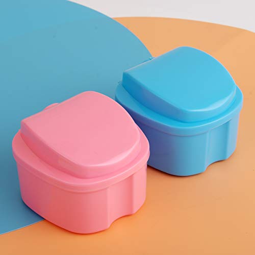 Denture Bath,Denture Holder,Denture Container With Lid,Retainer Container,Denture Case With Brush For Travel,Retainer Cleaning Case #TOP6