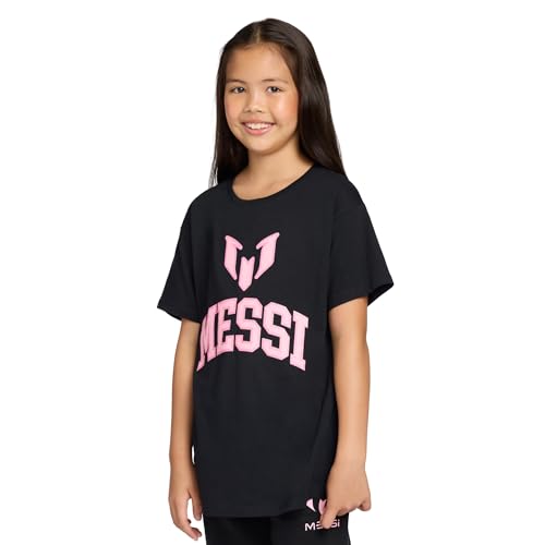 Image of Messi Girls' Lifestyle Short Sleeve T-Shirt, Slim-fit Graphic Tee