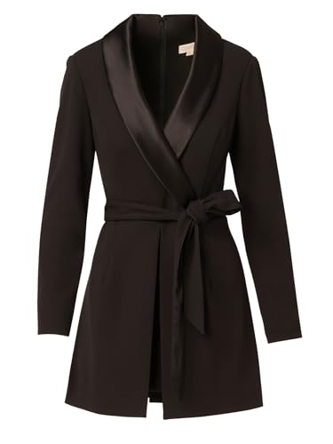 Adrianna Papell Long Sleeve Crepe Tuxedo Romper