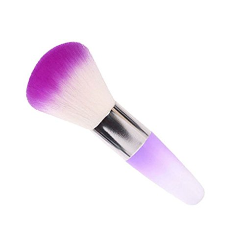 Aysekone 1 Piece New Soft Nail Tools Legal Brush Remove Dust Powder for Acrylic Nails And Nail Art Dust Cleaner Nail Brush (Purple)