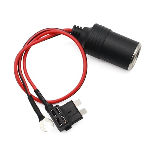 IMBROS Pure Copper Car C1garette Lighter Chager Cable Female Socket Plug Connector Adapter Cable Fuse (Color : M)