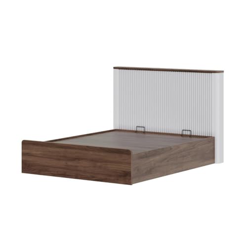 Image of Wakefit Bed | 3 Yr Warranty | Bed Queen Size, Comes with Hydraulic Storage, Noise Free, Density:680-750 kg /m, Termite & Borer Resistant, Fits Mattresses Up to 8 Inches (Nix 78 x 60- Columbian Walnut)