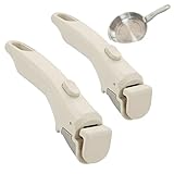【Effortless Installation & Removal】Our detachable pot handles are designed for kitchen convenience. No tools required—just a firm grip to securely attach cookware! The built-in quick-release button allows instant detachment with a single press, makin...