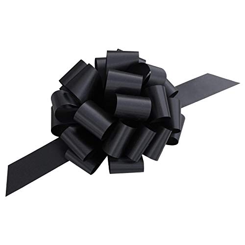 Large Black Ribbon Pull Bows - 9