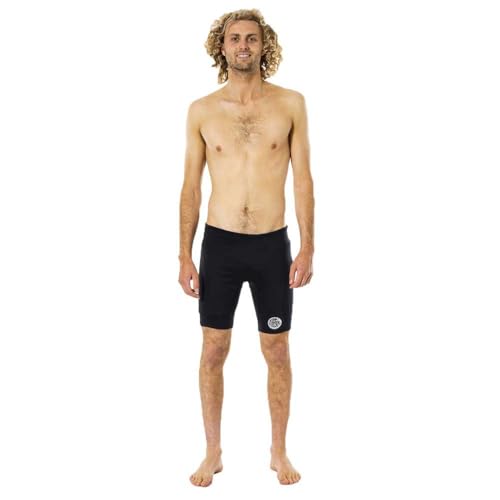 Rip Curl Mens Thermo Pro Sailing Boating Watersports Shorts - Black - Thermal Warm Heat Layer Layers