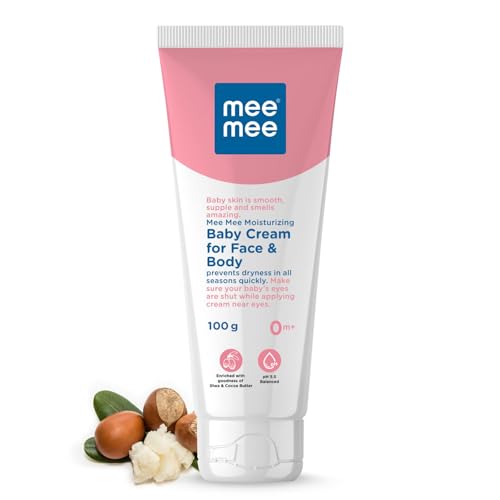 Image of Mee Mee Moisturizing Baby Cream For Face & Body, Shea & Cocoa Butter, 24 Hrs Moisturization - 100 g