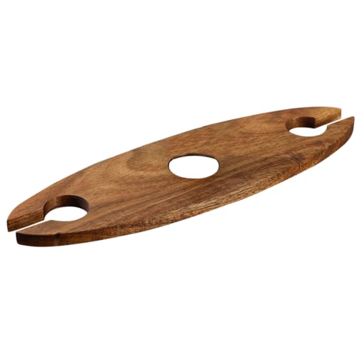 Soporte de botellas de vino de madera grabado personalizado 2PCS miniatura 2