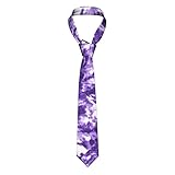 Aneyhoz Tie Dye Tie Neckties for Men Purple Formal Wedding Party Holiday Business Father's Day