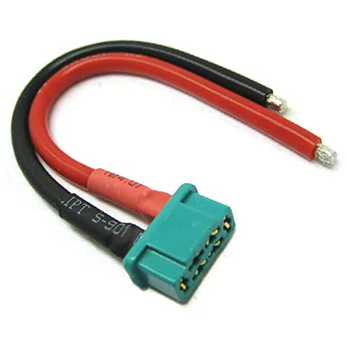 Image of Etronix Male MPX Connector with 10cm 14AWG Silicone Wire