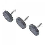 uxcell 3pcs Mounted Grinding Stone 1/4' Shank 1.5-inch Dia Corundum Grinding Wheel Polishing Head for Rotary Tool