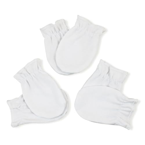 3 x Baby Kratzhandschuhe Kratzfäustlinge Neugeborene Erstausstattung...
