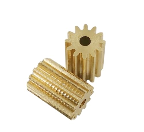 Bevel Gear Pinion Hardware Mechanical 2pcs 12T 0.5M 10mm Height Copper Pinions 12 Teeth OD=7mm Brass Gear 122A Motor Parts Inner Hole 1.98mm