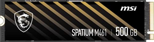 MSI SPATIUM M461 PCIe 4.0 NVMe M.2 500 Go SSD de remplacement rapide