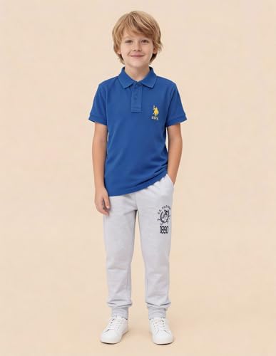 Image of U.S. Polo ASSN. Kids Polo T Shirt for Boys - 100% Cotton, Embroidered Logo, Kids Polo T Shirt for Boys