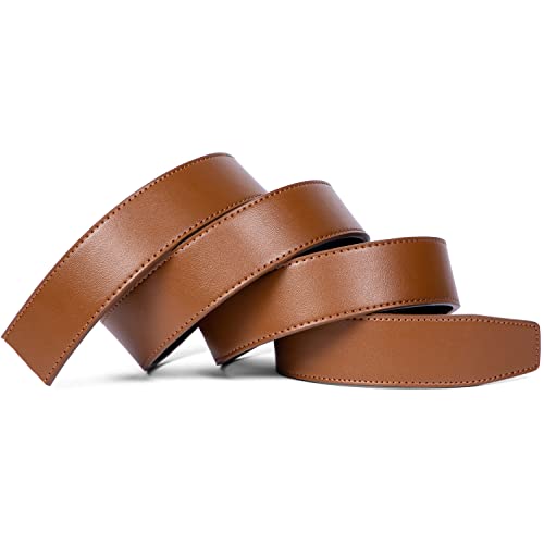 Image of Founders & C Mens Leather Ratchet Belt Strap Only 1 3 /8 inch Without Buckle,Replacement Strap Suitable for 40MM Slide Buckle