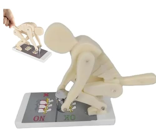 Modelo anatómico para enseñar la postura correcta al levantar peso, demostración de fuerza sobre la columna vertebral y protección lumbar durante el entrenamiento físico miniatura 1
