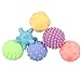 Runfon Bälle für Baby & Kleinkind, Kind Sinneskugeln Silikon Massage Softball-Baby Strukturierter Multi-Ball Bunte Kind-Noten-Handball-Spielzeug 6pcs