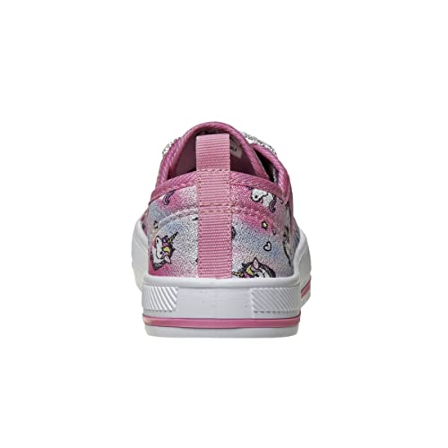 KENSIE GIRL Sneakers-Low Top Casual Canvas Shoes Slip on Lace Up Multicolor Tennis (Little Big Kid US Medium)3