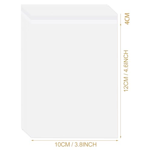 Image of Pack of 100 Self Seal Clear Cellophane Bags, 9.7 * 11.8 cm Self Seal Cellophane Display Bags / Food Safe, Cellophane Bags for