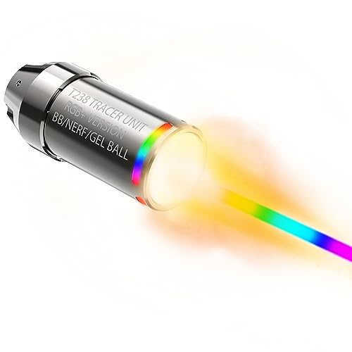 T238-RVB+ Airsoft Tracer, Traceur Tactique Spitfire pour Airsoft/Nerf/Gel Blaster (RVB+, Argent)