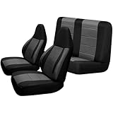 SAPUBK Custom-Fit Seat Covers Replace for 1997-2002 Wrangler TJ, Front and Rear Knitted Fabric Composite Soft Foam Lining Airmesh Breathable TJ Seat Cover Cushion