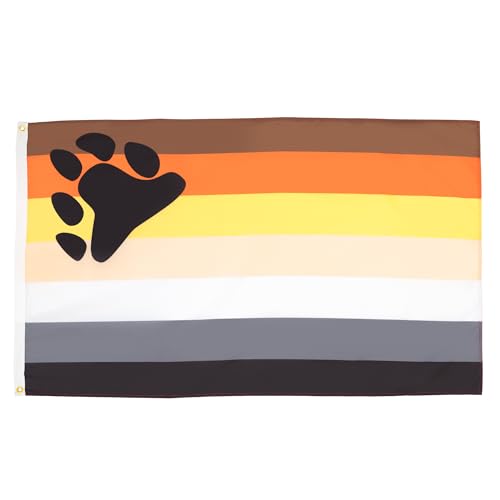 AZ FLAG - Flagge Regenbogen Bär - 150x90 cm - Schwul Fahne 100% Polyester...