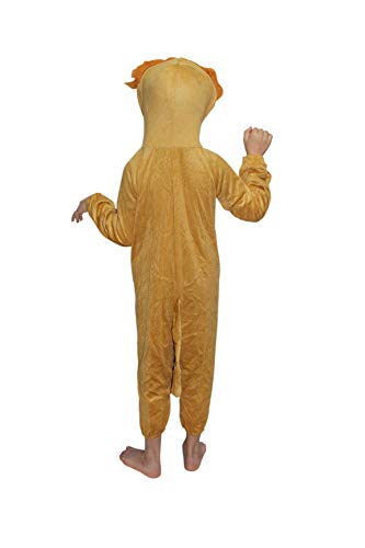 Image of Kaku Fancy Dresses Lion Wild Animal Costume For Kids - Brown, 3-4 Years | Animal Fancy Dress For Boys & Girls