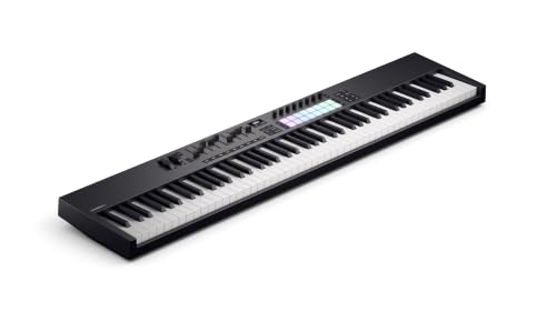 Image of Novation Launchkey 88 MK4 USB MIDI Keyboard Controller | USB, 88 Semi-Weighted Keys, 16 Pads with Polyphonic Aftertouch, 9 Faders, Pitch /Mod Wheels, OLED Display, Scale Mode