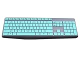 Silicone Keyboard Skin Cover Protector Compatible for Logitech MK235, Logitech K375S Wireless Keyboard, Logitech MK235 K375S Keyboard Accesseries (Mint)