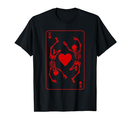 King Of Hearts Skeleton Halloween T-Shirt