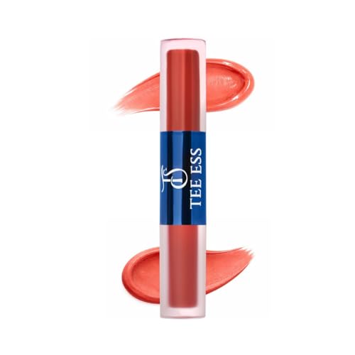 Image of Tee Ess Duo Lips 2-in-1 | Lip Gloss & Matte Cream Mousse Liquid Lipstick | High Shine Gloss + Soft Matte Finish | Long-Lasting, Lightweight & Non-Sticky | 5ml (BARE BABE)