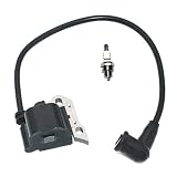 Bobina de encendido compatible con Stihl BR320 / BR320L / BR340 / BR340L BR380 BR400 BR420 Módulo de encendido Bujía de repuesto Accesorio para...