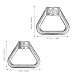 OHPHCALL 2pcs 304 Stainless Steel Lifting Triangle Eye Nut Threaded Fastener for Industrial Boat Rope Lifting and Heavy-Duty Rigging, M20 and M22 Size