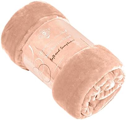 GC GAVENO CAVAILIA Fleece Blanket Faux Fur Throw for Bed & Sofa, Lightweight Extra Soft Mink Fur Warm & Cosy Blanket, Versatile Outdoor Blanket Throw Double 150cm x 200cm, Burgundy