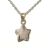 cuarzo blanco transparente limpieza CIERRE: MOSQUETON MASBARATA COLLAR ESTRELLA CON PIEDRA NATURAL EN ACERO BAÑADO EN ORO (CUARZO BLANCO)