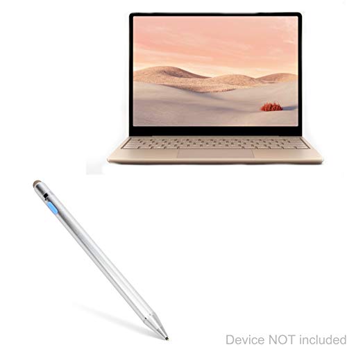 BoxWave Stylus Pen Compatible with Microsoft Surface Laptop Go - AccuPoint Active Stylus, Electronic Stylus with Ultra Fine Tip - Metallic Silver