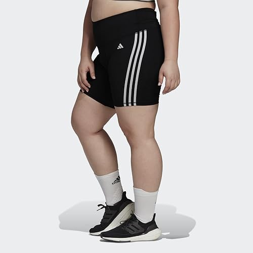 adidas Short d'entra nement taille haute 3 bandes pour femme 4X - vue 3