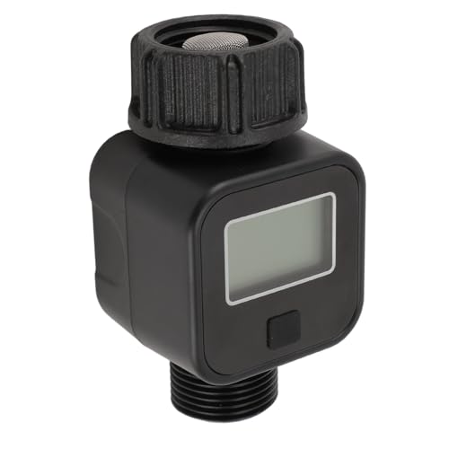 Acogedor 水流量計、スクリーンディスプレイ付きLCD水量計、屋外ガーデンホース散水用3/4インチスレッド流量計、RV水タンク、芝生用スプリンクラー、スプレーノズル